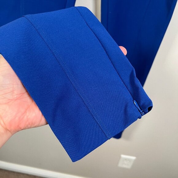 Sandro Paris Ankle Zip Pants Size 40 US 8 Cobalt Blue Skinny Work Career Office - Picture 6 of 9